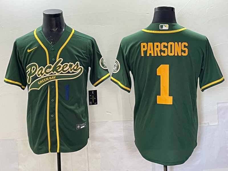 Men Green Bay Packers #1 Parson green Nike NFL 2025 jersey 05